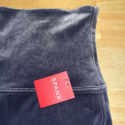 NWT New SPANX Shiny Velvet High Waisted LEGGINGS-Silver Chrome-2070P-Size 2X